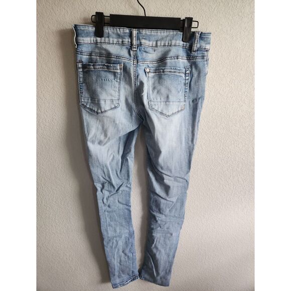 Indigo Rein Juniors Sz 5 Anklet Skinny Blue Jeans Light Wash Distressed - Picture 3 of 3